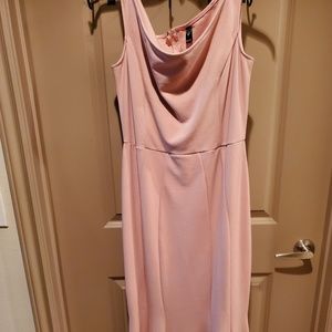 Blush Pink Fit and Flare Prom Dress